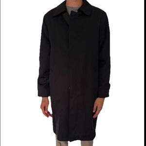 New William Wallace Thinsulate Black Trench Coat Mens 42 Pilot Removable Liner